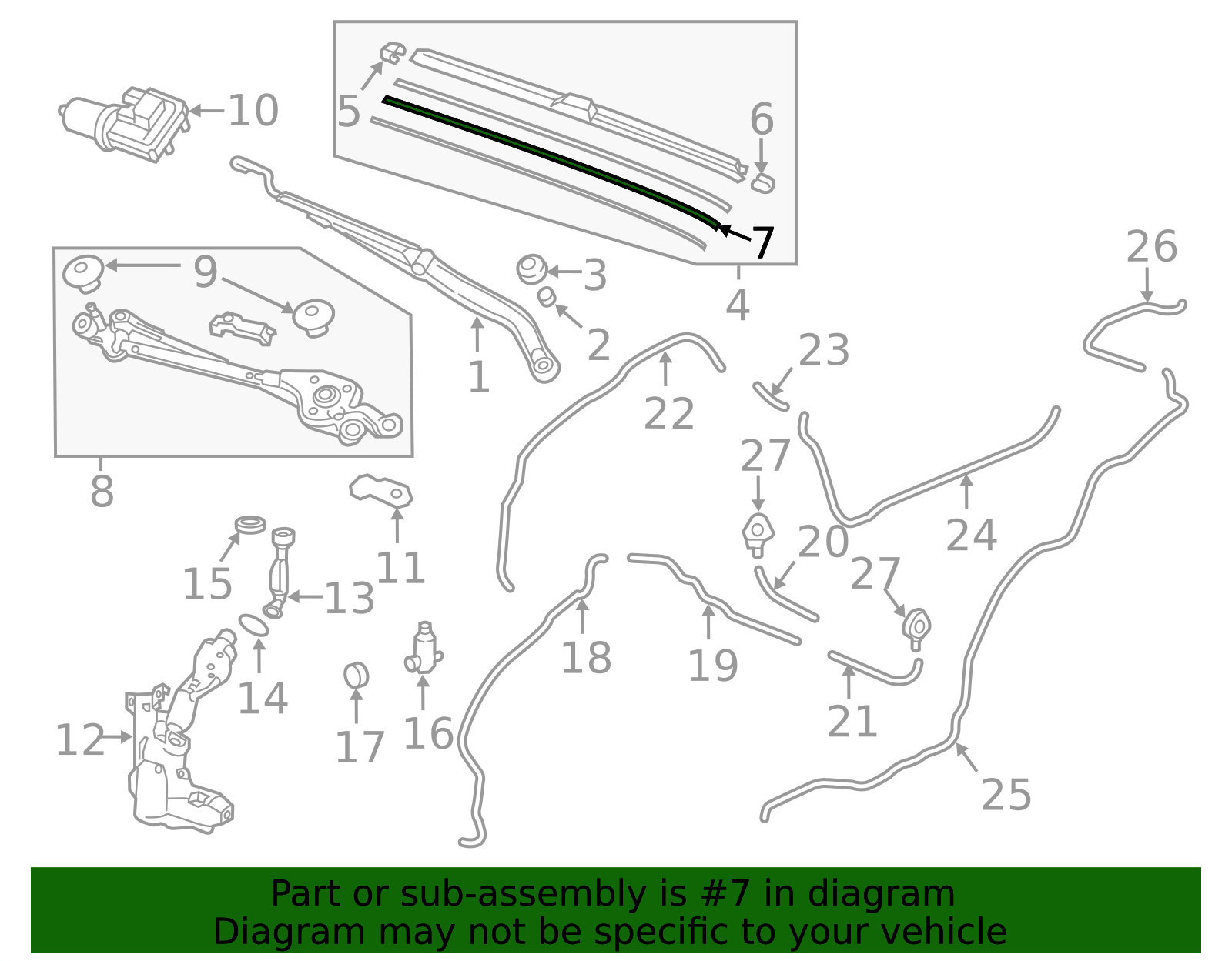 2017-2025 Honda Wiper Blade Insert 76632-TZ3-A04 | OEM Parts Online
