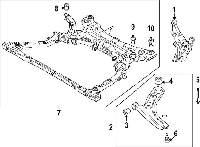 54501BF000 - : Lower Control Arm for Hyundai Image