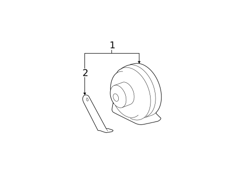 Horn for 2009 GMC Sierra 1500 #1