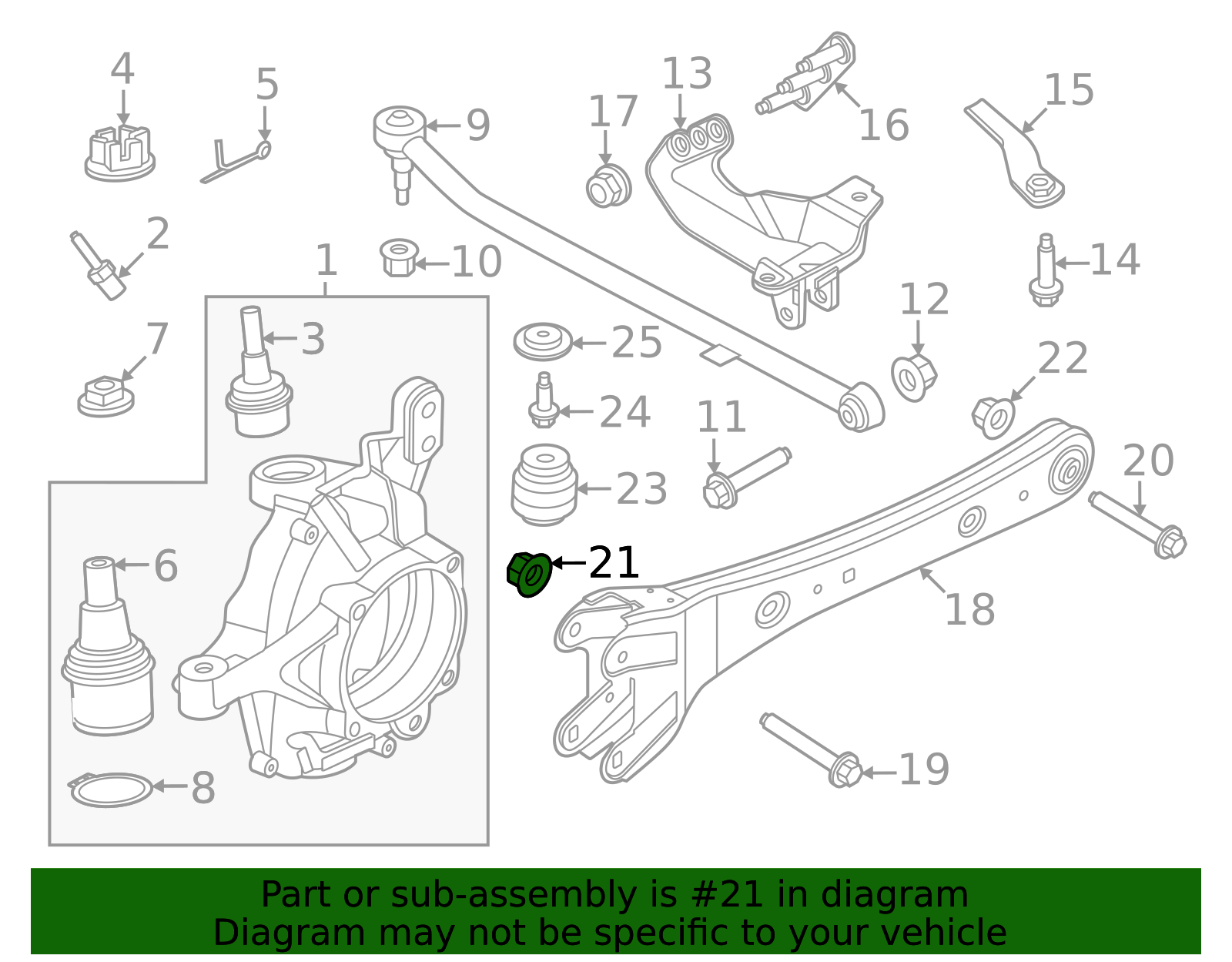 2023-2026 Ford Radius Arm Nut N807659-S441 | OEM Parts Online