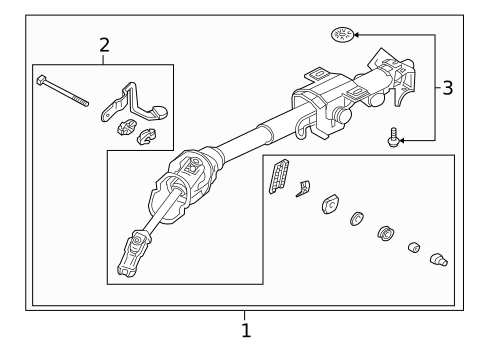Steering Column Assembly for 2004 Pontiac GTO #0