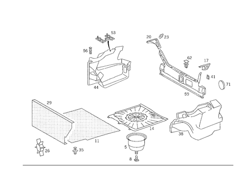 Luggage Compartment Covering for 1988 Mercedes-Benz 300CE #1