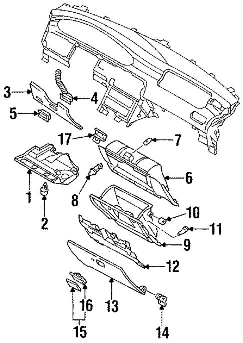 Instrument Panel Components for 1994 Mazda 626 #0