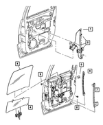 55359558AC - Doors and Related Parts: Rear Door Window Regulator, Right for Mopar Image