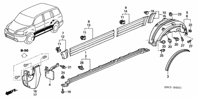 Side Sill Garnish for 2005 Honda Pilot #0