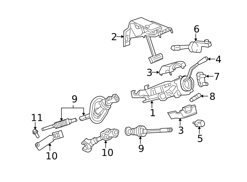 Steering Column Assembly for 2007 Dodge Ram 2500 #1
