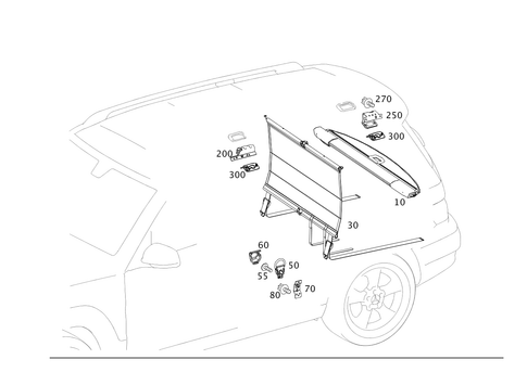 Luggage Compartment Cover for 2012 Mercedes-Benz GLK350 #0