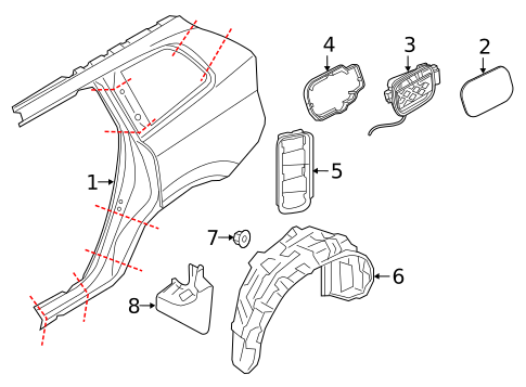 Quarter Panel & Components for 2022 Volvo XC60 #0