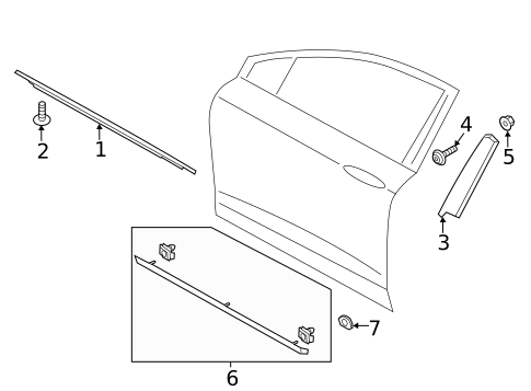 Exterior Trim - Front Door for 2013 Lincoln MKZ #0