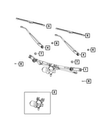 68627609AB - Electrical: Windshield Wiper Motor And Linkage for Mopar Image