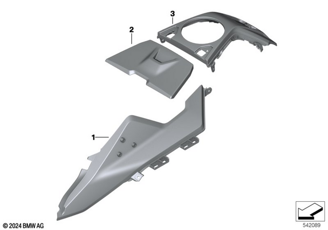 46635B35782 - : Storage Compartment Flap, Outer - Aureliusgreen for BMW-Motorrad Image