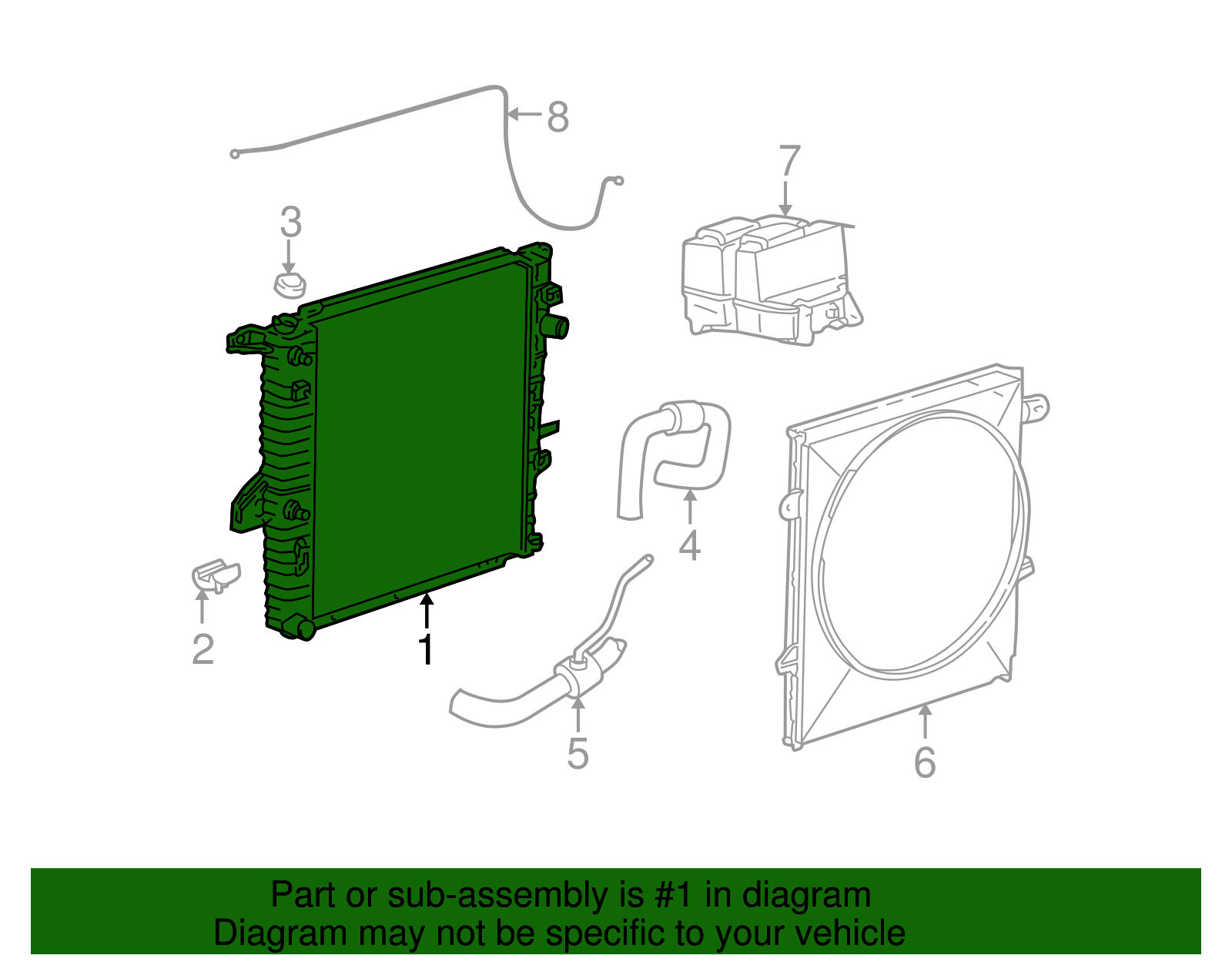 Rad225 Radiator 2006-2008 Ford Ranger Motorcraft™ Radiator RAD-25 | Awesome Parts Ford