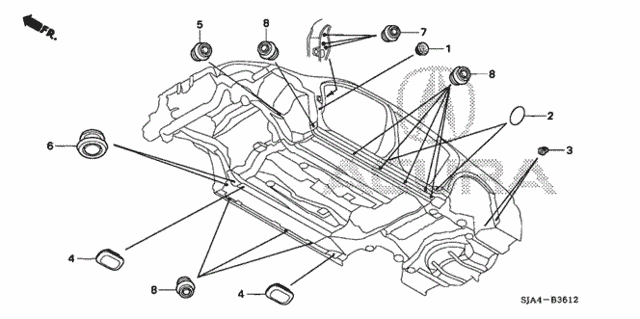 Grommet (Lower) for 2011 Acura RL #0