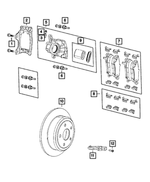 R8003778AB - Brakes: Disc Brake Caliper Assembly, Remanufactured, Right for Dodge: Nitro | Jeep: Liberty, Wrangler, Wrangler JK Image