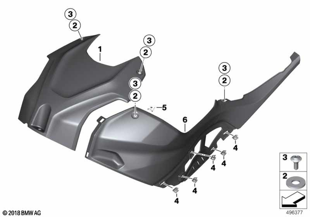 46638534938 - Design: Body Screw without Shoulder - M5X14-A2-70 for BMW-Motorrad Image