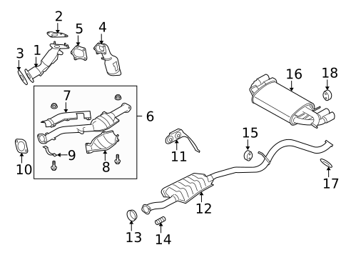 Exhaust Components for 2008 Subaru Impreza #0