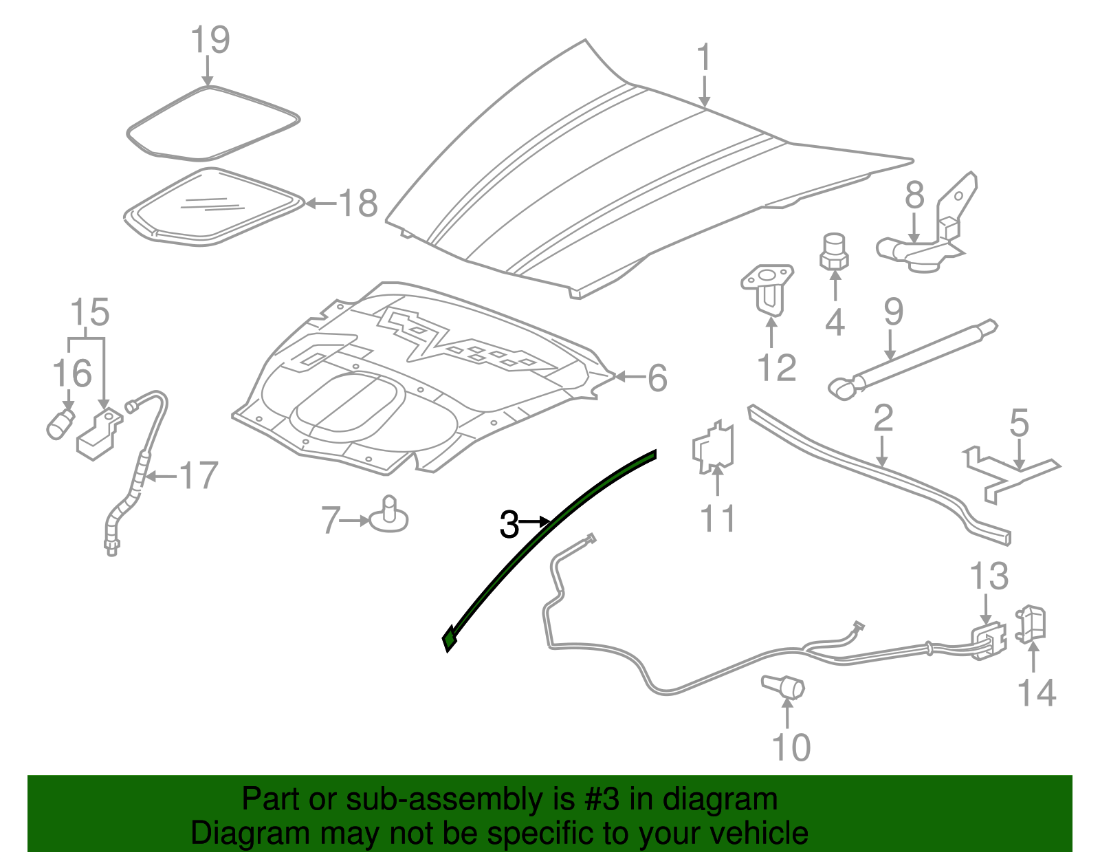 GM Genuine 15881441 - Guarnizione Laterale Sinistra Originale Per Auto