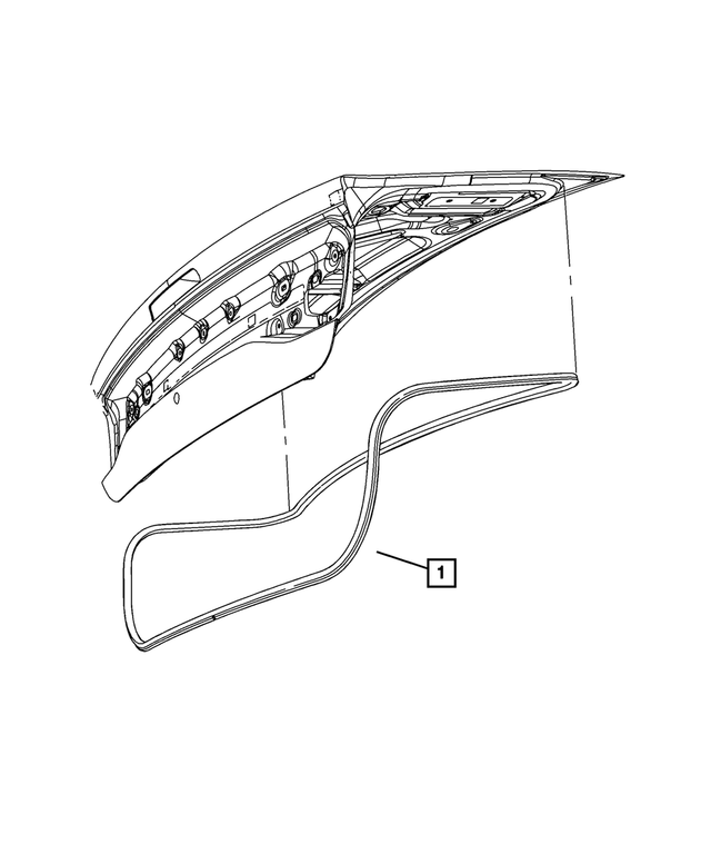 68223542AD - Doors, Door Mirrors and Related Parts: Decklid Weatherstrip for Mopar Image
