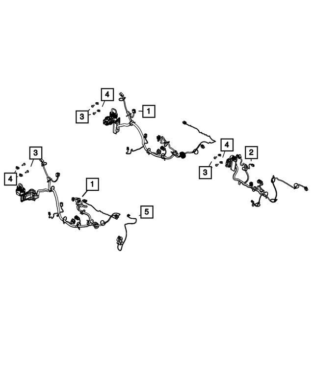 68262489AB - : Front Door Wiring, Right for Mopar Image