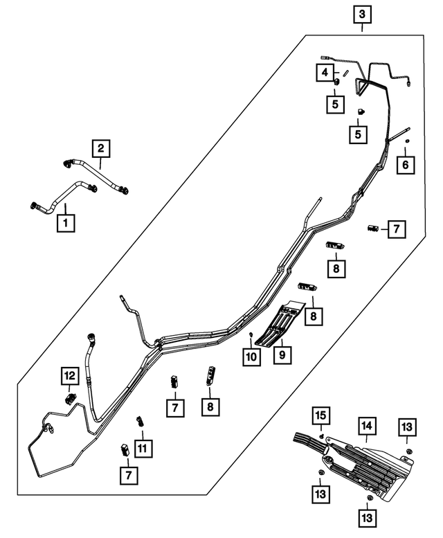 68309787AA - Fuel: 3 Way Clip for Mopar Image image