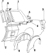 20489352 - Body: Quarter Panel for Oldsmobile: Cutlass Ciera Image