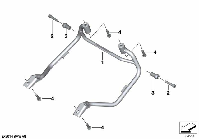 46548534255 - Frame and Mounting Parts: Case Holder               for BMW-Motorrad Image