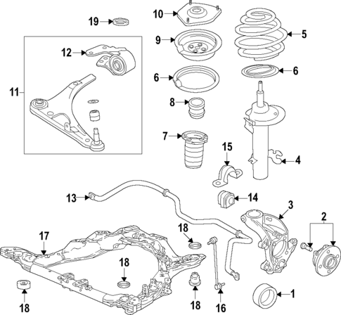 Front Suspension for 2024 Honda Passport #0