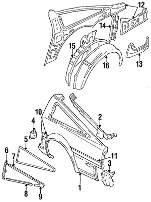 1985-1989 Nissan 300ZX Reveal Molding 83818-21P00 | Nissan