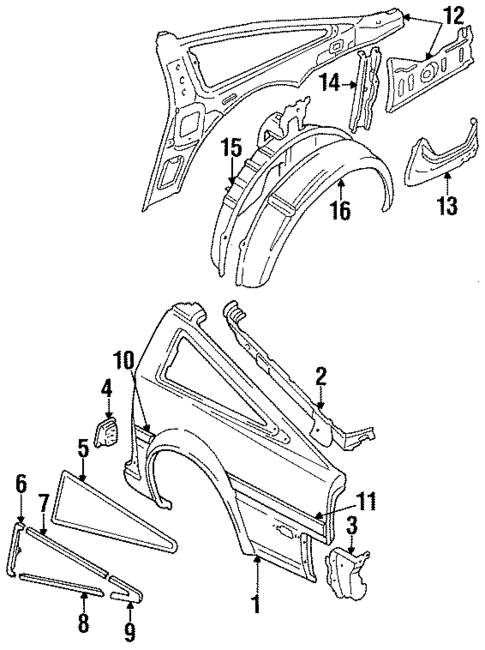 Exterior Trim - Quarter Panel for 1986 Nissan 300ZX #1