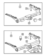 82213634AB - : Trailer Tow Receiver Kit for Jeep: Cherokee Image