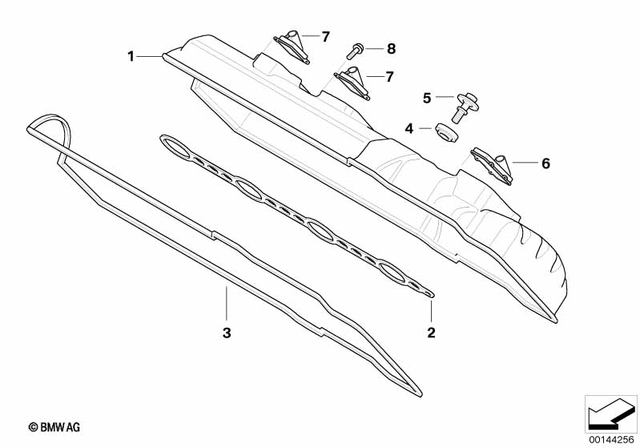 11127687204 - : Valve Cover, Silver for BMW-Motorrad Image
