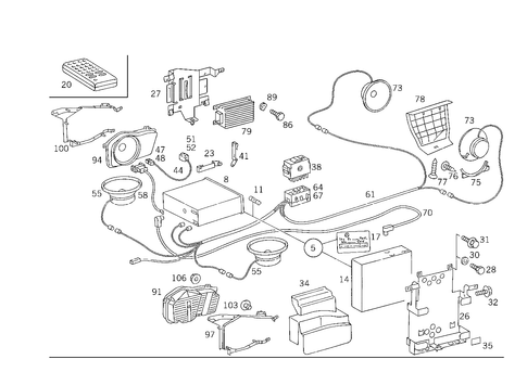 Radio, Loudspeaker, CD & Sound System for 1988 Mercedes-Benz 300TE #0