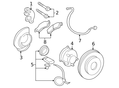 Front Brakes for 2002 Oldsmobile Bravada #1