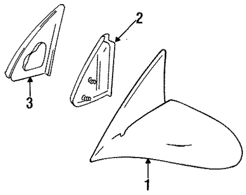 Outside Mirrors for 2001 Chevrolet Metro #0