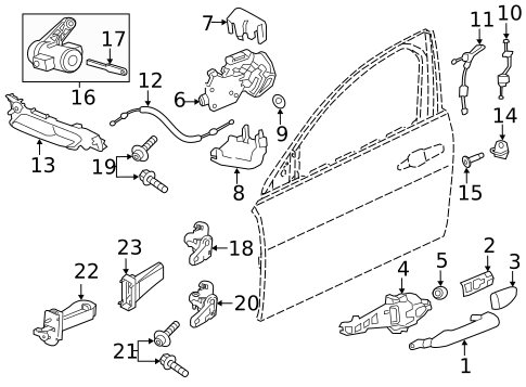 Lock & Hardware for 2017 Jaguar XF #2