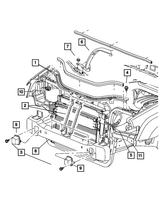 68019040AA - : Headlamp Bracket, Right for Mopar Image