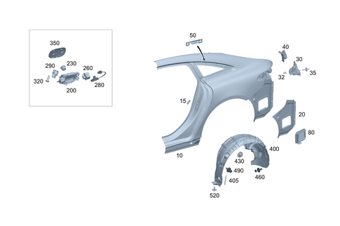 Rear Fender for 2022 Mercedes-Benz EQS 580 #0