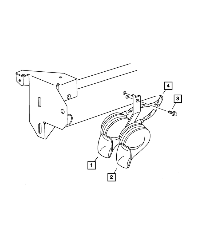 4760944AE - Electrical: Horn And Bracket for Mopar Image