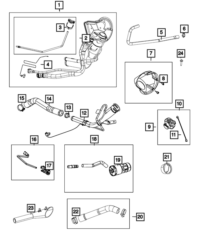 « 55398305AG – Fuel : Remplissage De Carburant Durite pour Mopar Image »