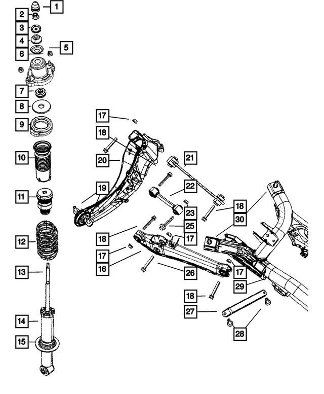 5105949AA - Rear Suspension: Suspension Strut Cap for Mopar Image