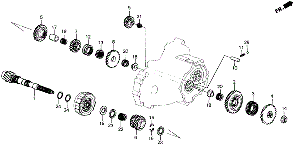 AT Countershaft for 1988 Honda Prelude #0