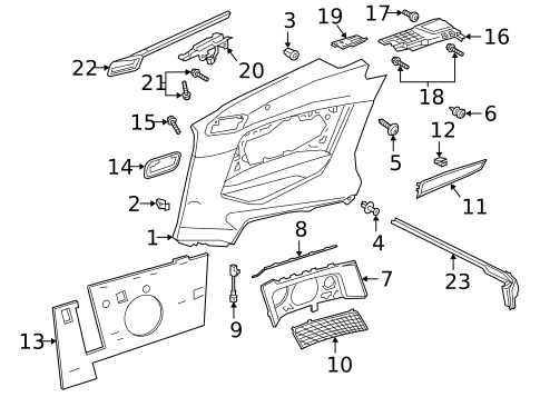 Interior Trim - Quarter Panels for 2020 Audi S5 #0