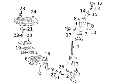 Gear Shift Control for 2000 Toyota Celica #0