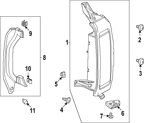 Tail Lamps for 2025 GMC Hummer EV SUV #0