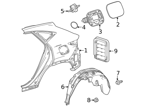 Quarter Panel & Components for 2023 Lexus NX450h+ #1
