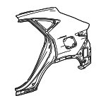 61602F6020 - Body: Quarter Panel for Lexus: NX250, NX350, NX350h, NX450h+ Image