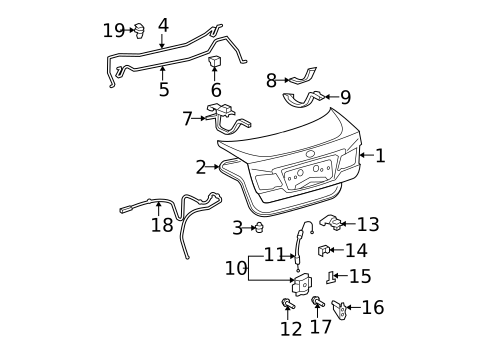 Trunk for 2009 Lexus ES350 #0