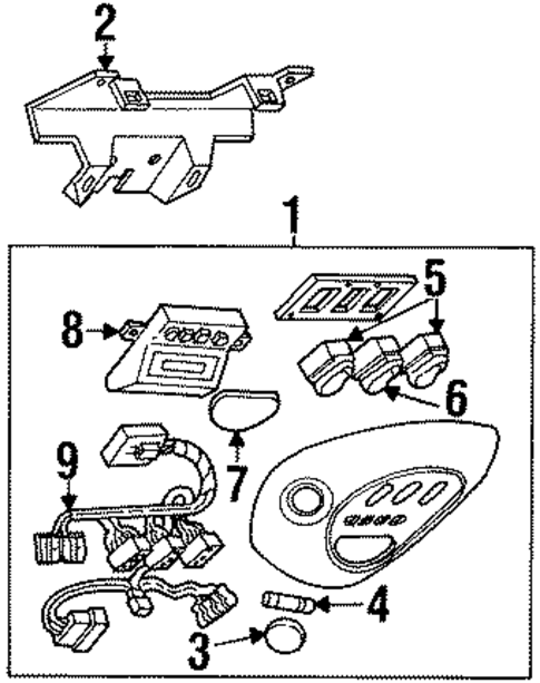 Overhead Console for 1998 Lincoln Navigator #1