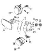 68088869AA - Electrical: Headlamp, Left for Mopar Image
