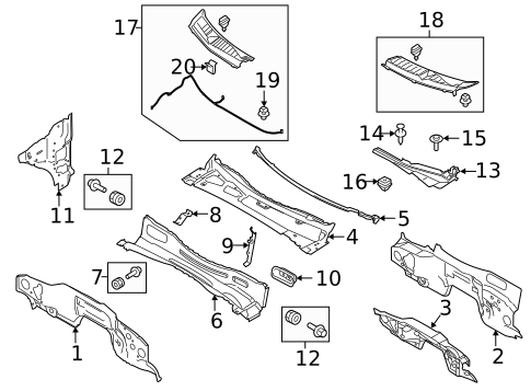 Cowl for 2021 Ford F-450 Super Duty #1